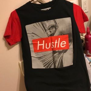 Black and Red Hustle Tee